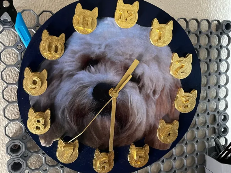 Adorable dog/cat ear clock numbers