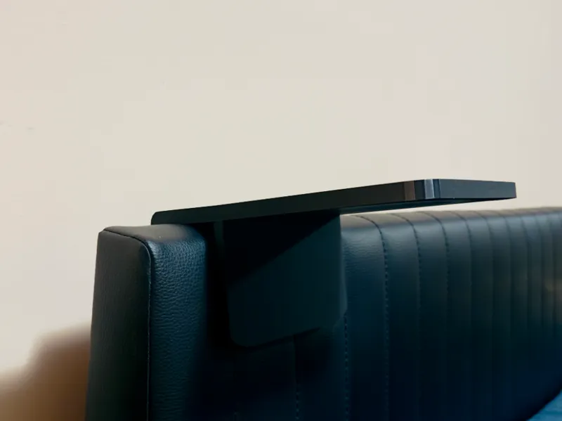 Projector shelf on the headboard