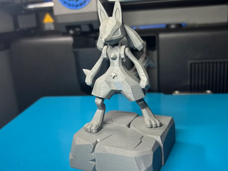 Lucario-Inspired - Aura Warrior Creature Figure 