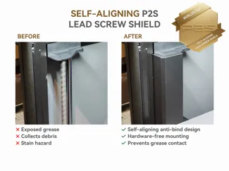 Self-aligning P2S Lead Screw Shield
