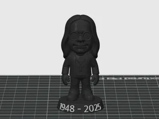 Ozzy Osbourne tribute figure with dates