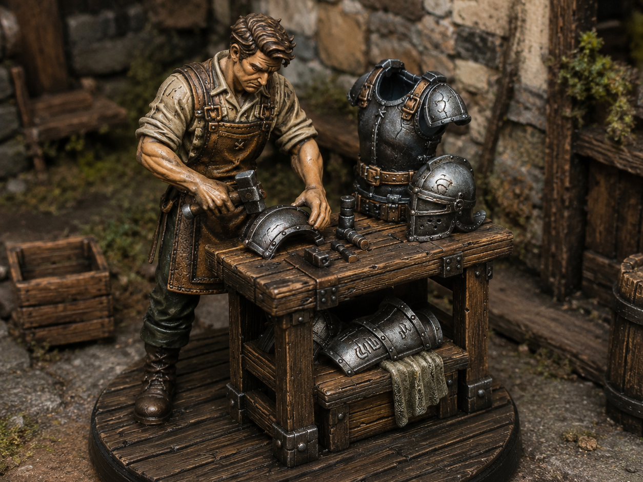 Medieval blacksmith NPC D&D