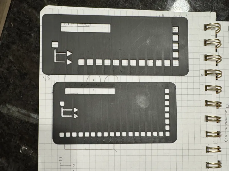 Checklist/draft/notebook stencil