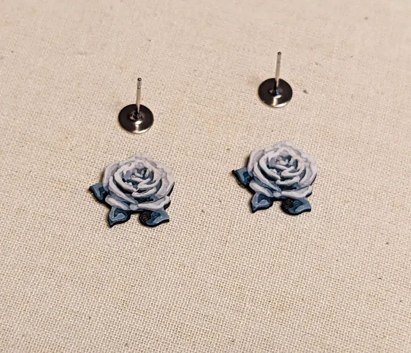 Rose earrings