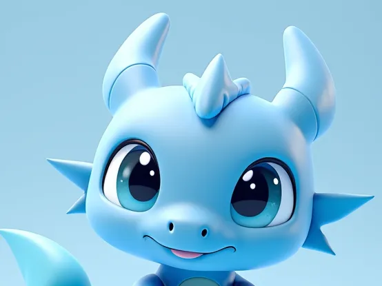 Icy cute dragon