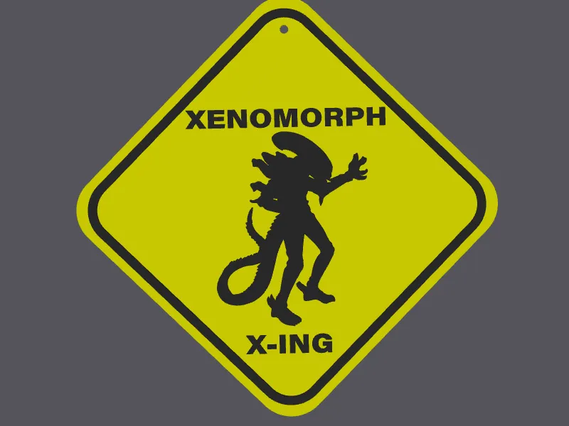 Xenomorph Alien X-ing Sign