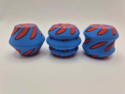 Capsule sized Infinite Pass Thru Fidgets