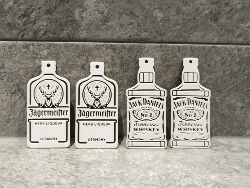 Liquor Bottle Christmas Ornaments Jäger & Jack