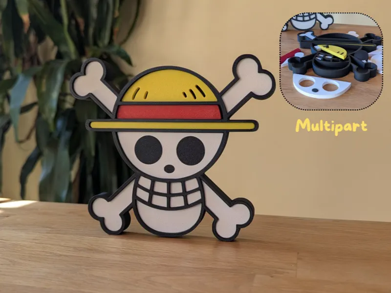One Piece Straw Hat Jolly Roger - Multipart No AMS