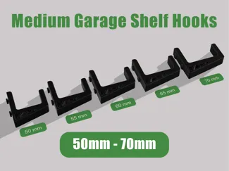 Medium Garage Shelf Hooks 50mm - 70mm