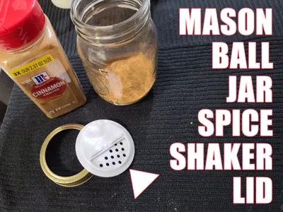 Shaker Lid for Small Mason or Ball spice jar