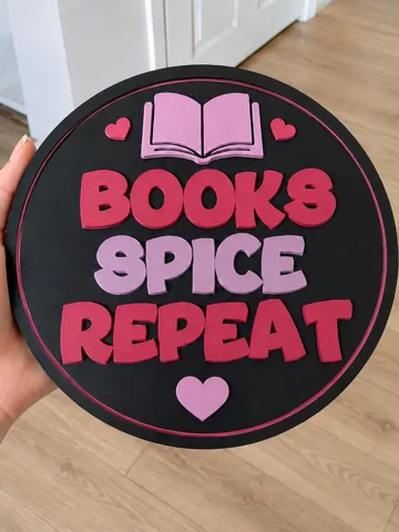 Estante o repisa: Books, Spice & Repeat | Smut Book Lover Plaque — vista de referencia 2