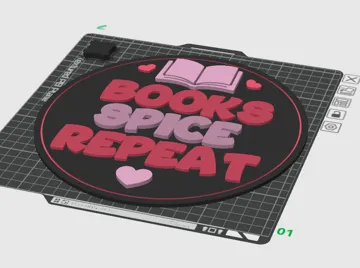 Estante o repisa: Books, Spice & Repeat | Smut Book Lover Plaque — vista de referencia 4