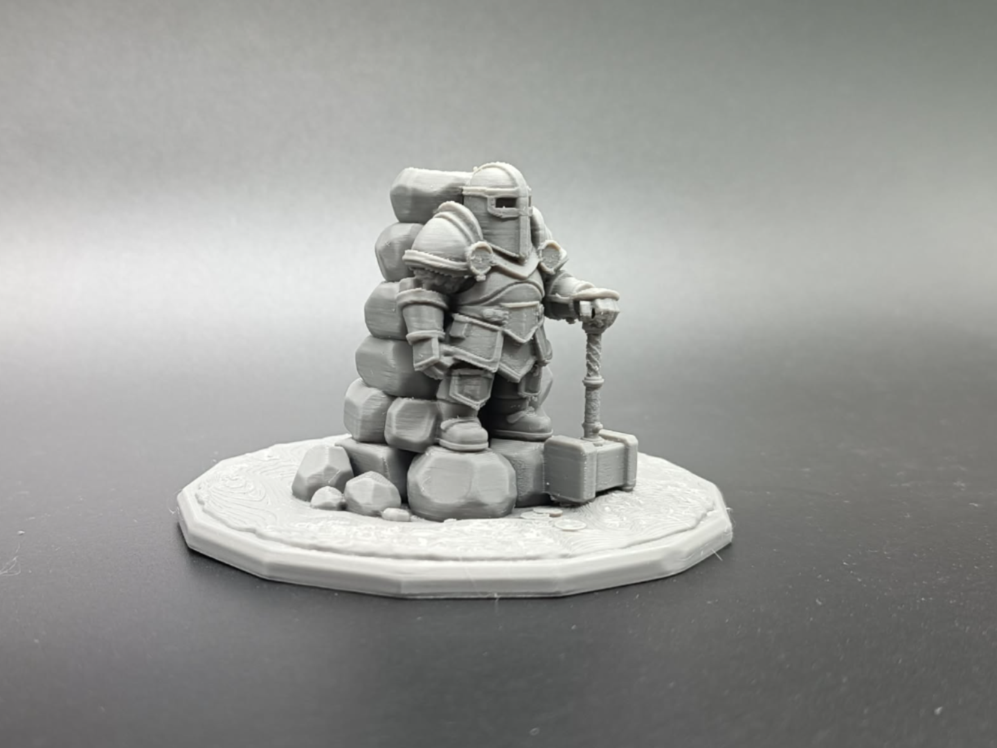 The Last Sentinel of Stonehall - Dwarven  Statue