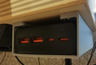 Baseus 65W Power Bank under desk mount