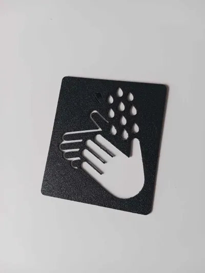 Hand Wip Sign Hand Washing Sign by haldamir - MakerWorld