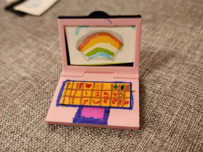 Small Doll Laptop - Opens/Closes/Removable Screen