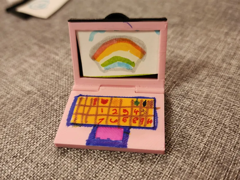 Small Doll Laptop - Opens/Closes/Removable Screen