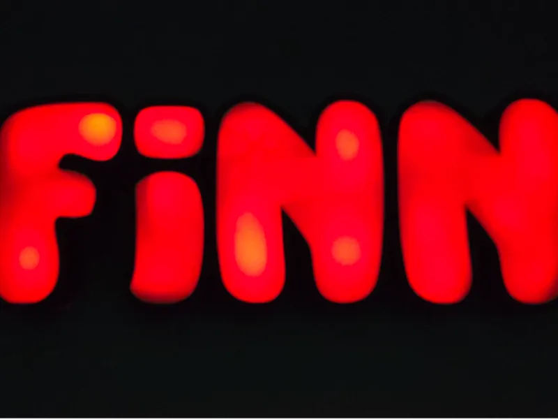 Finn Namen LED Leuchtkasten