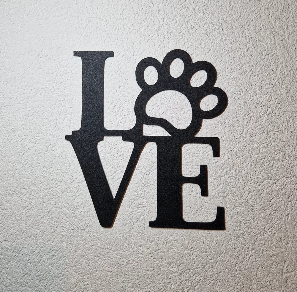 Paws Lettering 3d Sign Love Letter with a Paw - Wall Art and Decor - Free 3D Print Model ...