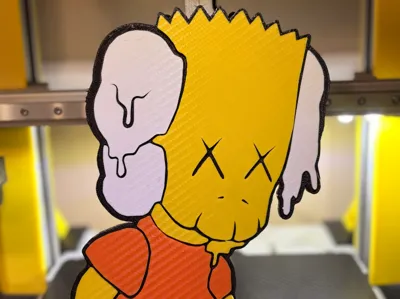 bart simpson kaws 2d wall art no ams