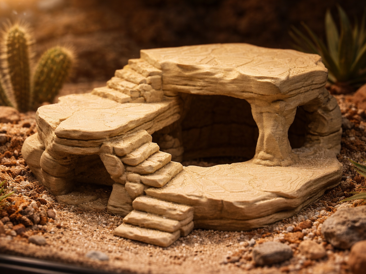 Desert Stone Hideout - Terrarium & Aquascape Decor