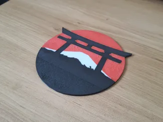 Japan Art icon Coaster Set Mug