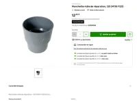 Manchette mâle de réparation Ø125mm type M118 F125 — photo 9