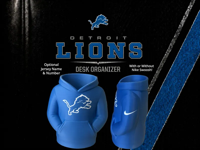 Detroit Lions Desk Organizer Hoodie
