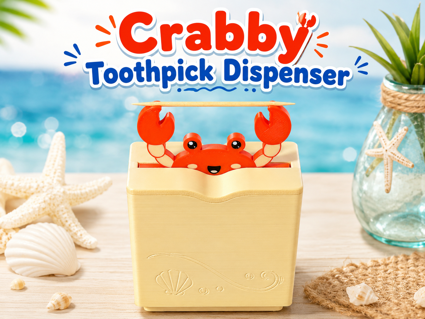 Crabby Toothpick Dispenser