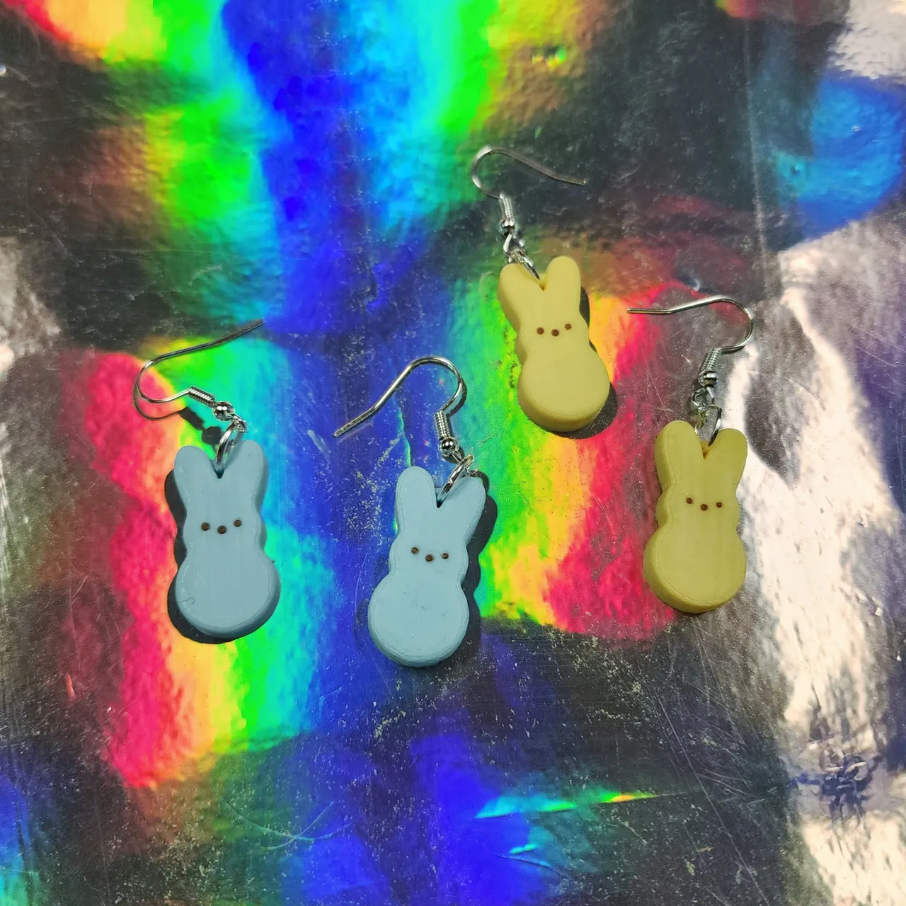 Peeps Bunny Earrings, Quick Printing view 4