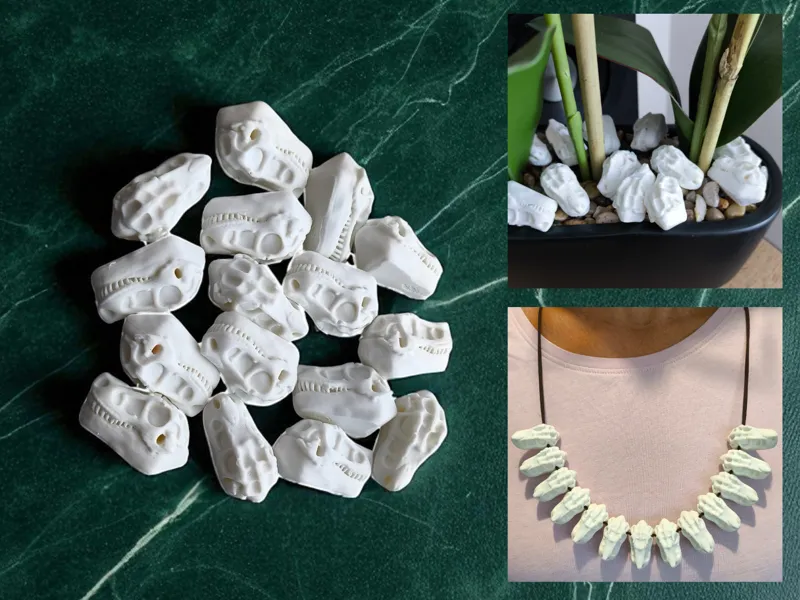 Baby Dragon Skull - stone decor and necklace