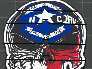 Patriot Skull – Flexi Keychain Edition
