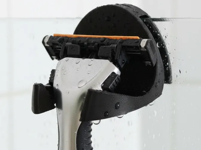 Universal Shower Glass Razor Holder (5mm to 10mm)