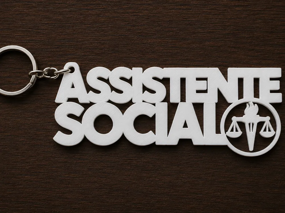 Llavero: Chaveiro Assistente Social - Acessório Profissi.... Referencia del modelo original.