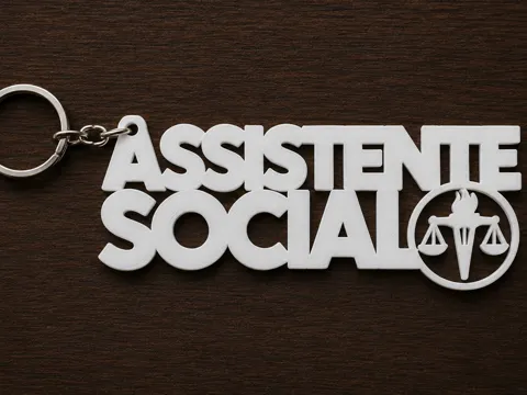 Llavero: Chaveiro Assistente Social - Acessório Profissi... — referencia de MakerWorld