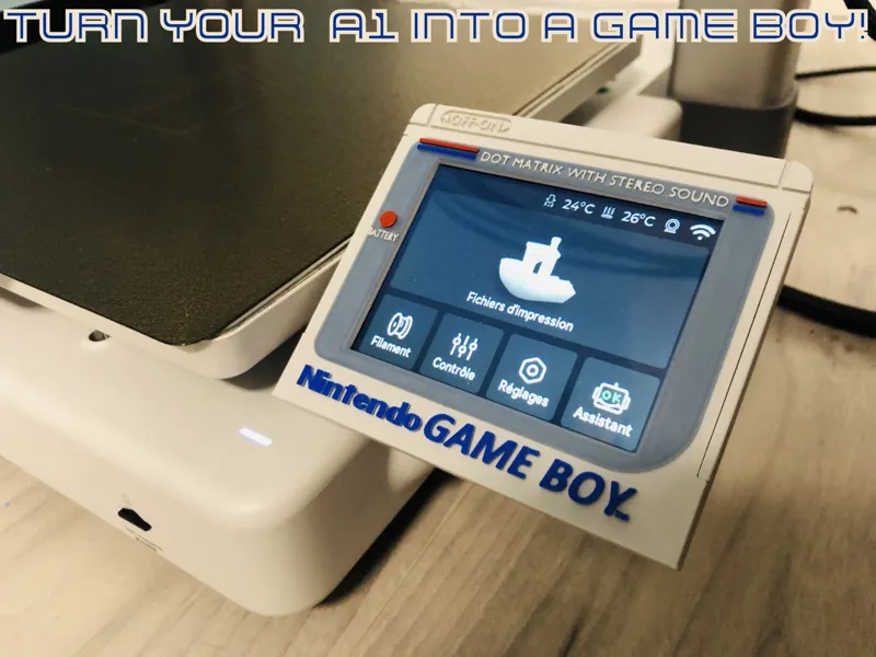 Bambu Lab A1 Screen Frame GameBoy
