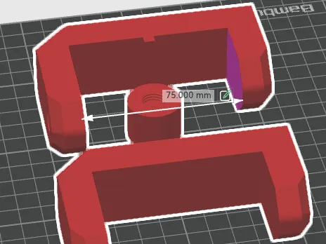 75mm table thickness + longer distancer 