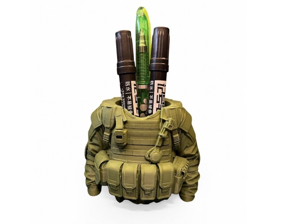 Tactical Vest Pen Holder – Desk Organizer
