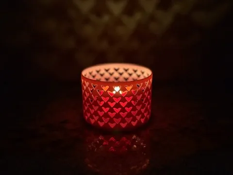 Heart Pattern Tea Light Holder