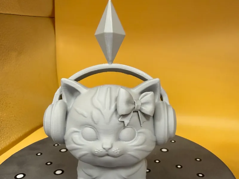 Sims Cat with Headphones