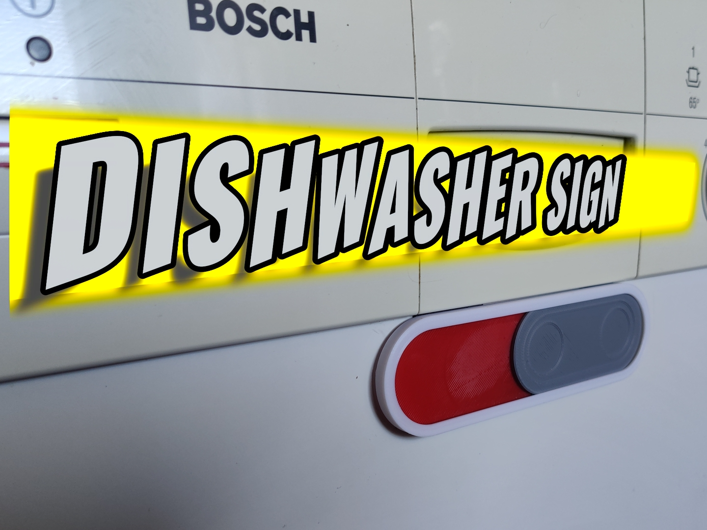 Dishwascher Sign - Red / Green