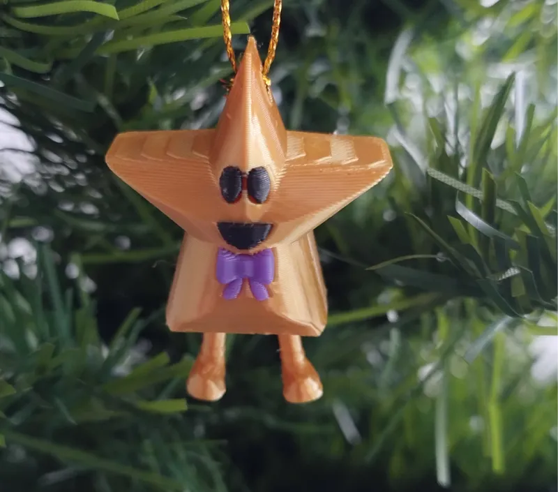 Cute star ornament with moving legs christmas 2024