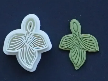 Twisted Leaves Polymer Clay Cutter Earrings