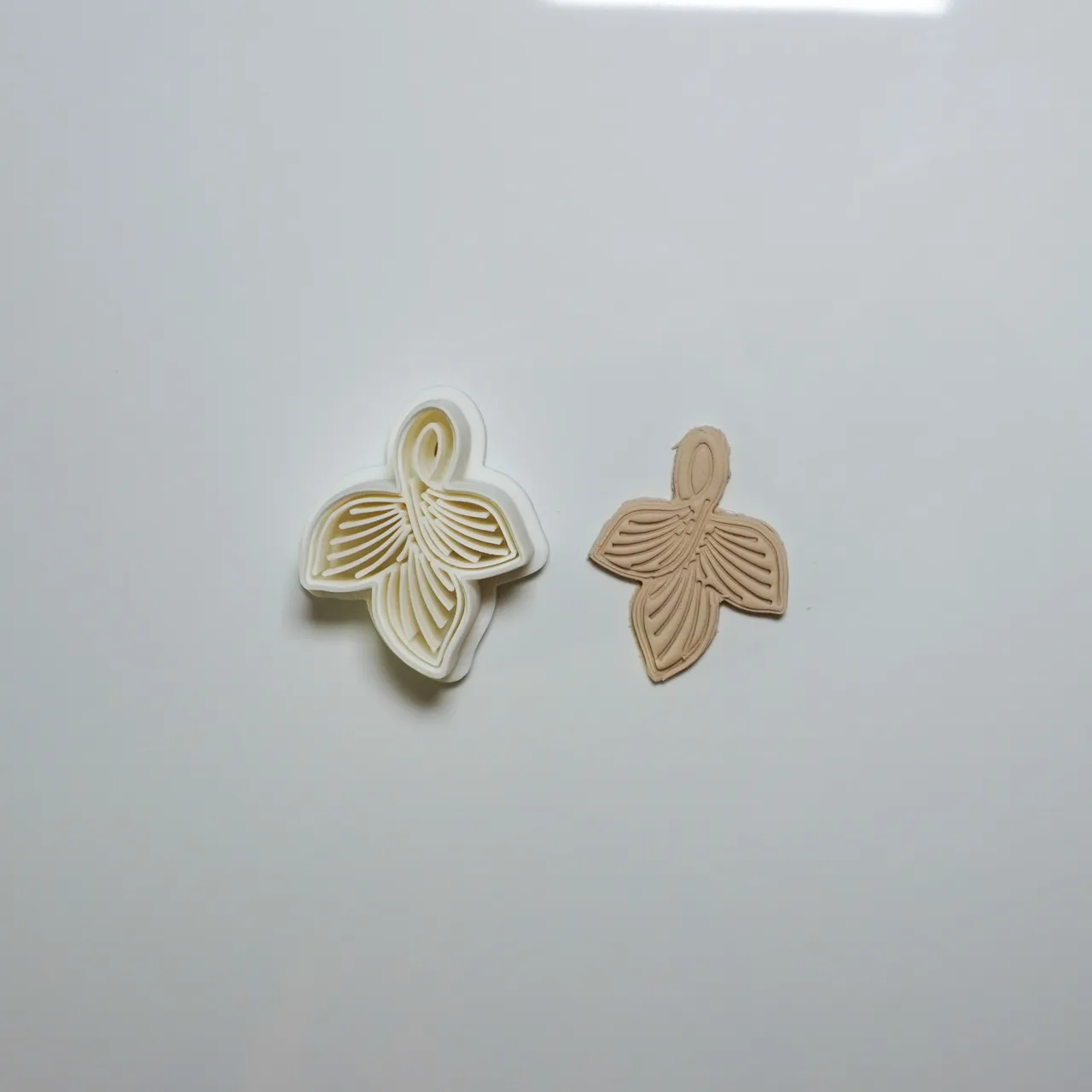 Twisted Leaves Polymer Clay Cutter Earrings view 3