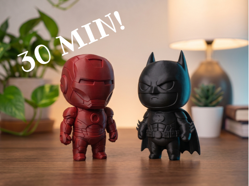 The Cutest Superheroes - Ironman and Batman 3D model