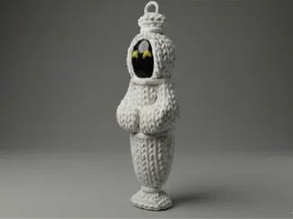 Knitted Pocong Keychain