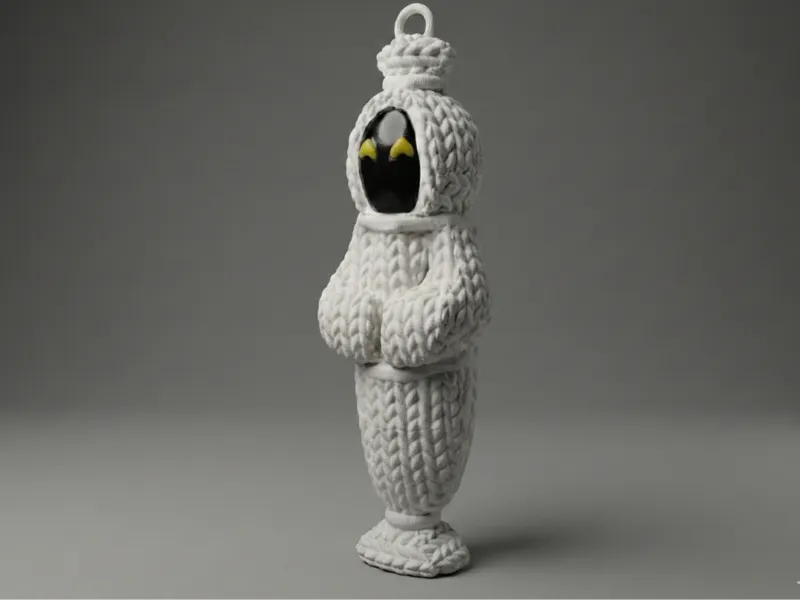 Knitted Pocong Keychain