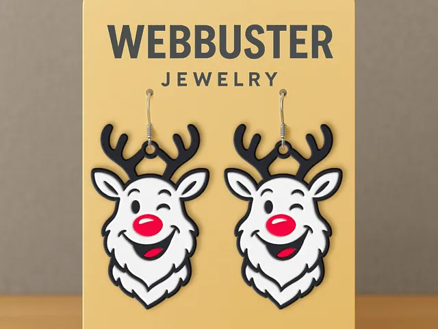 Wink of Rudolf - Christmass Earrings
