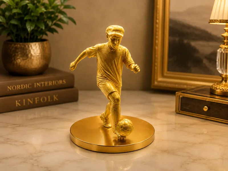 Soccer Player Trophy Statue